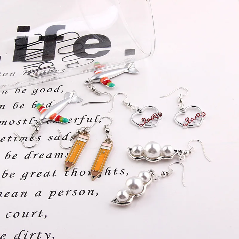 Корейский сплав масляные капли аксессуары Подвеска Серьги кулон цветной самолет