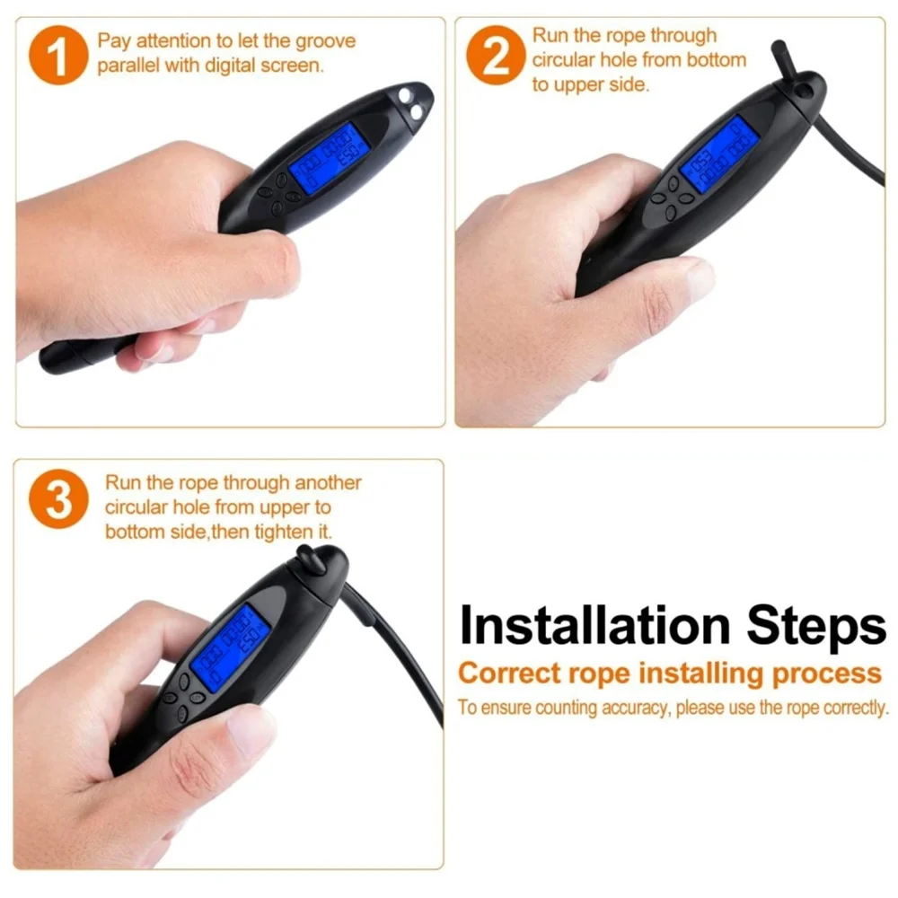 

1pc Jumping Rope Smart Electronic Counting Skip Rope Calorie Consumption Professional Fitness Equipment Digital Jump Rope