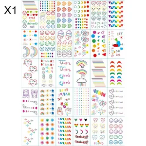 30 шт., женские водостойкие Временные татуировки, наклейки на тело, Мультяшные Красочные Временные Татуировки