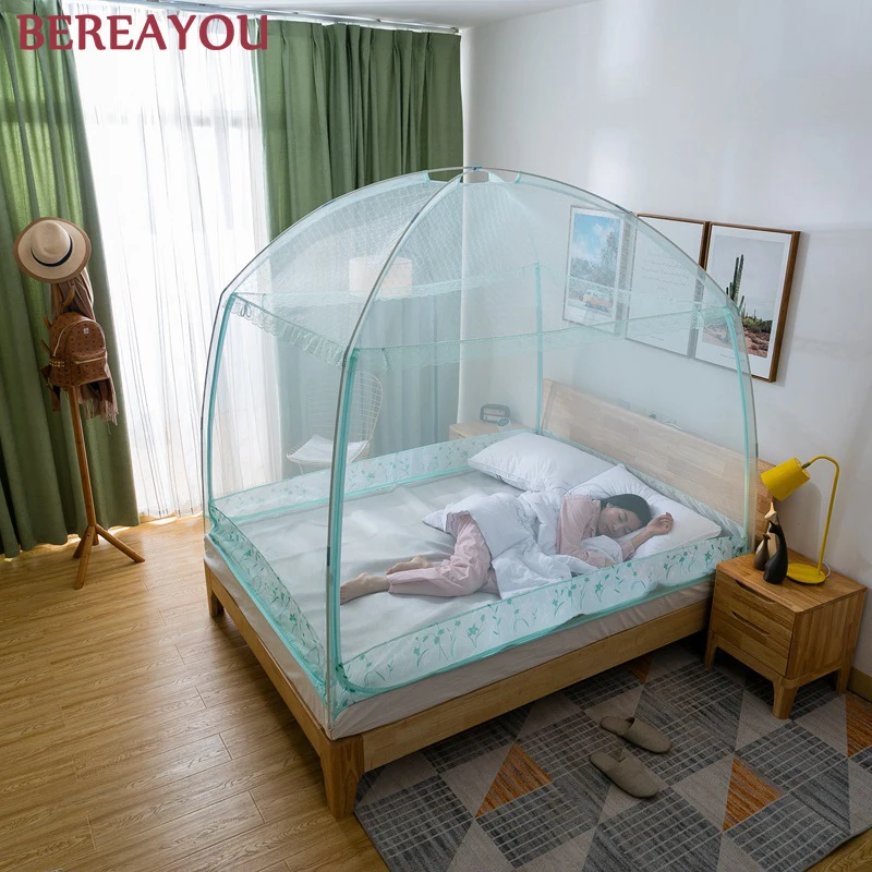 Новая москитная сетка кровать Юрта навес для детской спальни трехдверная