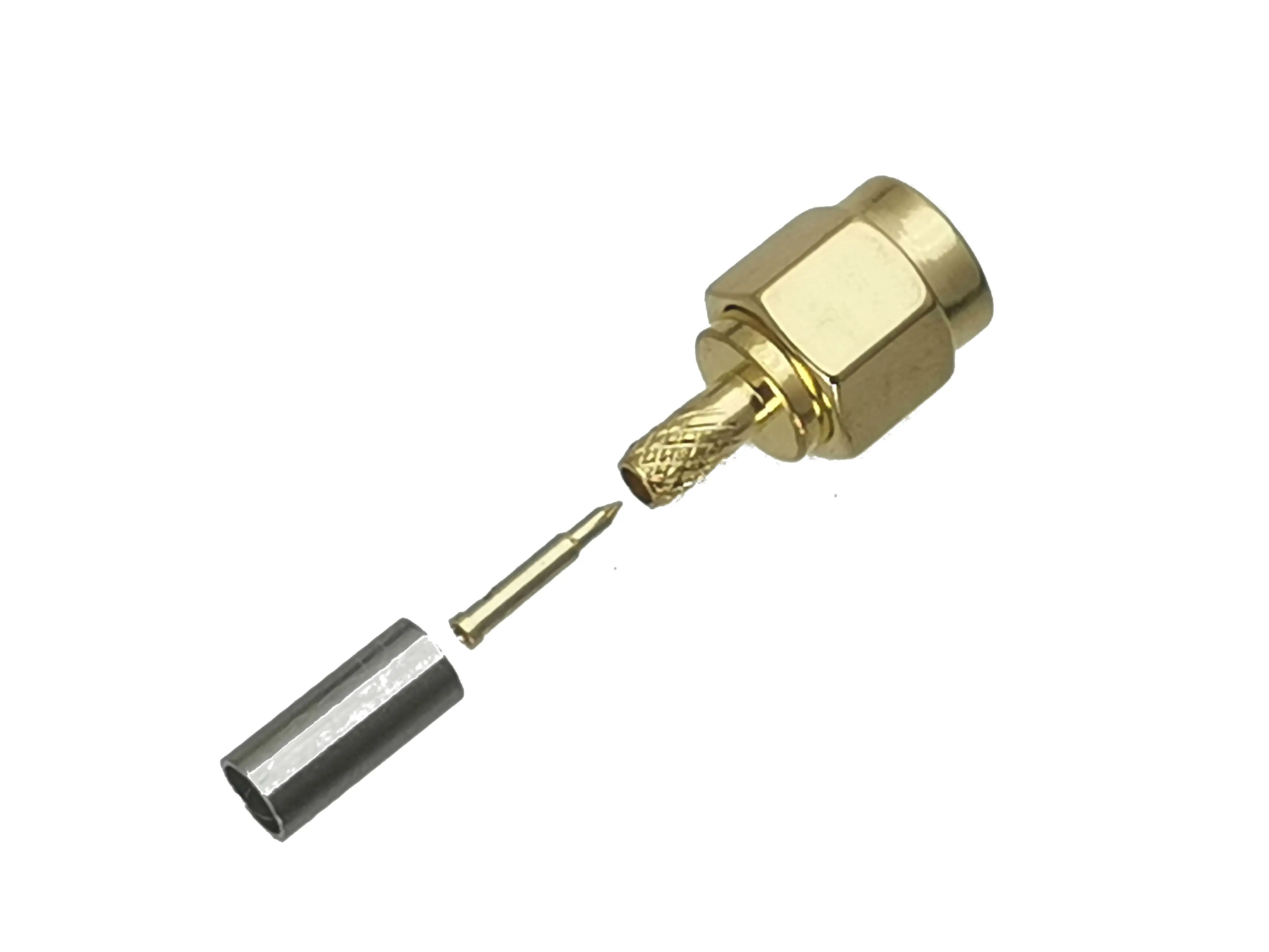 1 шт. разъем SMA штекер обжим для кабеля RG174 RG316 LMR100 прямой RF коаксиальный адаптер