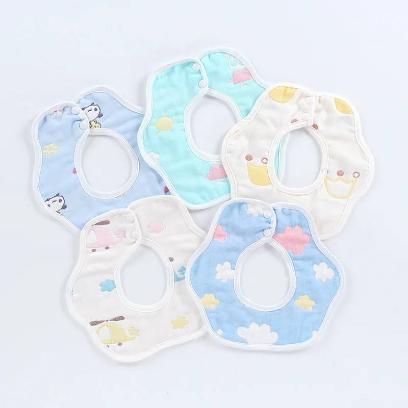 

5pcs cotton gauze baby saliva towel newborn bib baby bib absorbent and antifouling maternal and child products