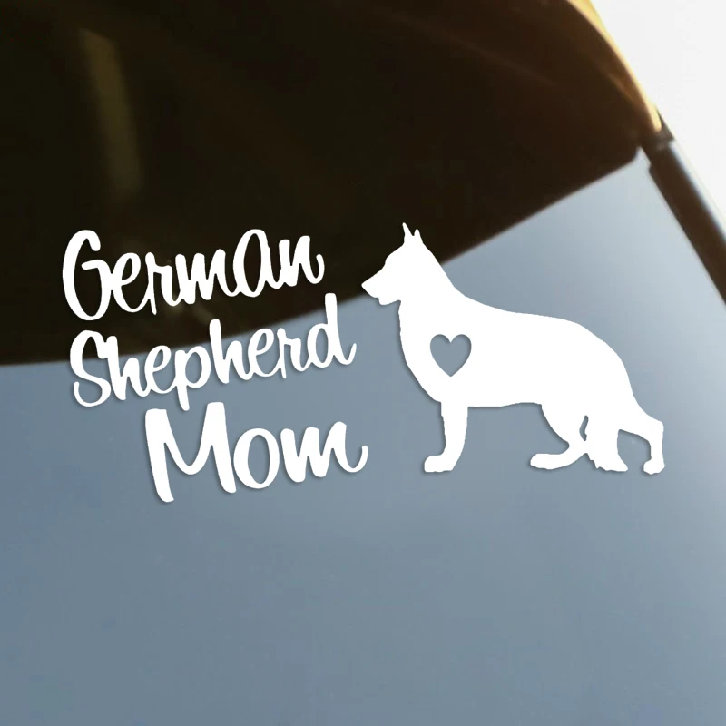 

German Shepherd Mom Die-Cut Vinyl Decal Car Sticker Waterproof Auto Decors on Car Body Bumper Rear Window Laptop #S60356