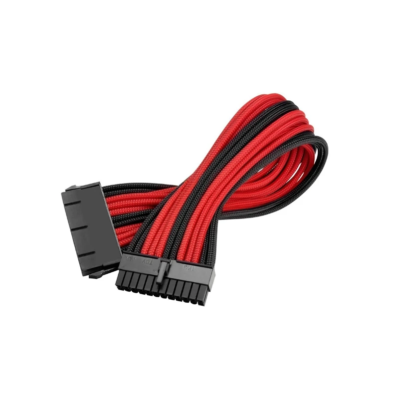 Power Supply Extension Cable Kit- Mixed Color Sleeved ATX 24Pin EPS 4+4Pin PCI-E 6+2Pin 6Pin Cord |