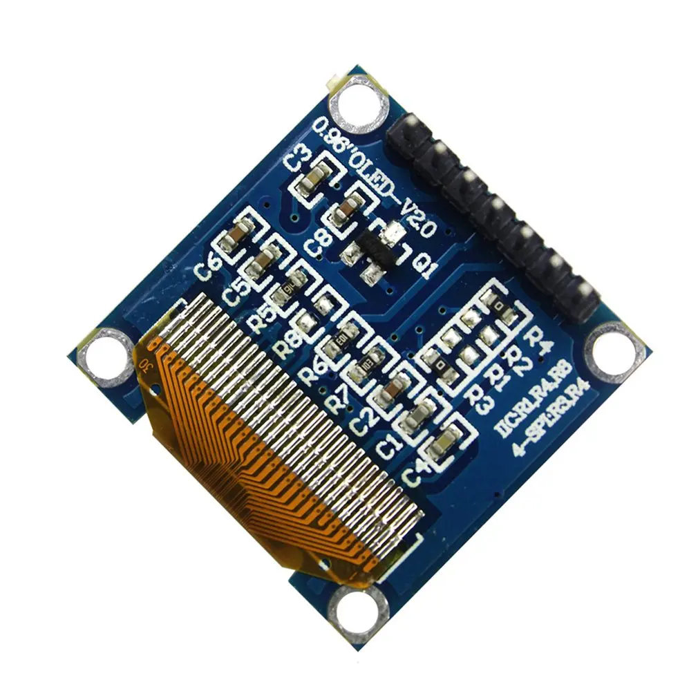 

Модуль экрана дисплея 0,96 дюйма 128X64 OLED ЖК-дисплей плата модуль IIC SPI драйвер 7 контактов чип драйвера
