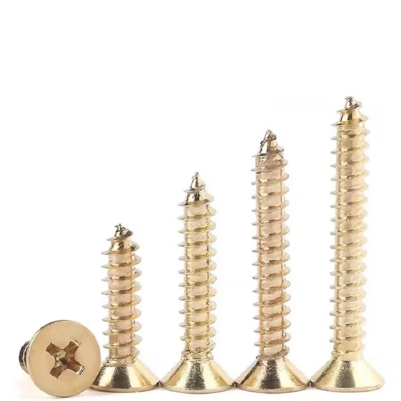Латунная самонарезающая антикварная мебель 50 шт M2 винты из чистой меди с
