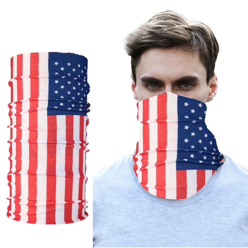 

США Национальный флаг Быстросохнущий шарф охотничьи банданы для головы велосипеда бандана для шеи для мужчин женщин мужчин
