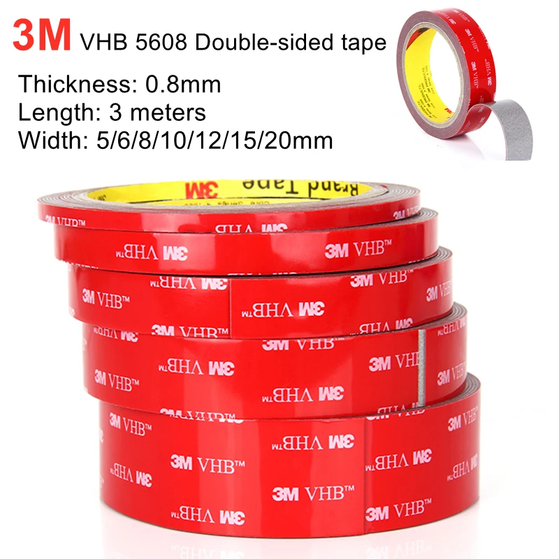 3M VHB 5608 Double Sided Acrylic Foam Adhesive Tape Waterproof Heavy Duty Mounting Tape Indoor Outdoor Use Free Shipping