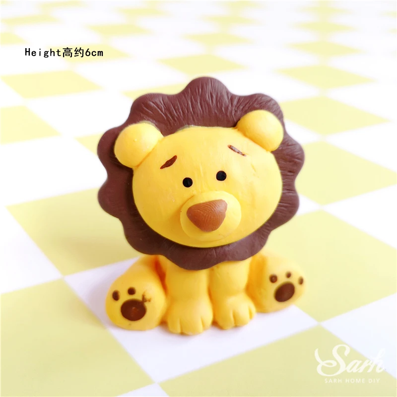 Lion A Лисичка, Сика, олень, Лев, грибы, Топпер для торта на день рождения, для вечеринки в честь рождения ребенка, детские принадлежности для выпечки, коллекция животных, подарки на свадьбу, любовь - Цвет: Lion A