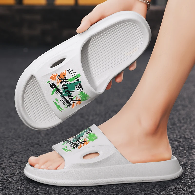 

HUCHAO Slippers Men's 2021 Summer Korean Version Of Thick-soled Flip-flops Men's Non-slip Beach Sandals And Slippers Sandals Men