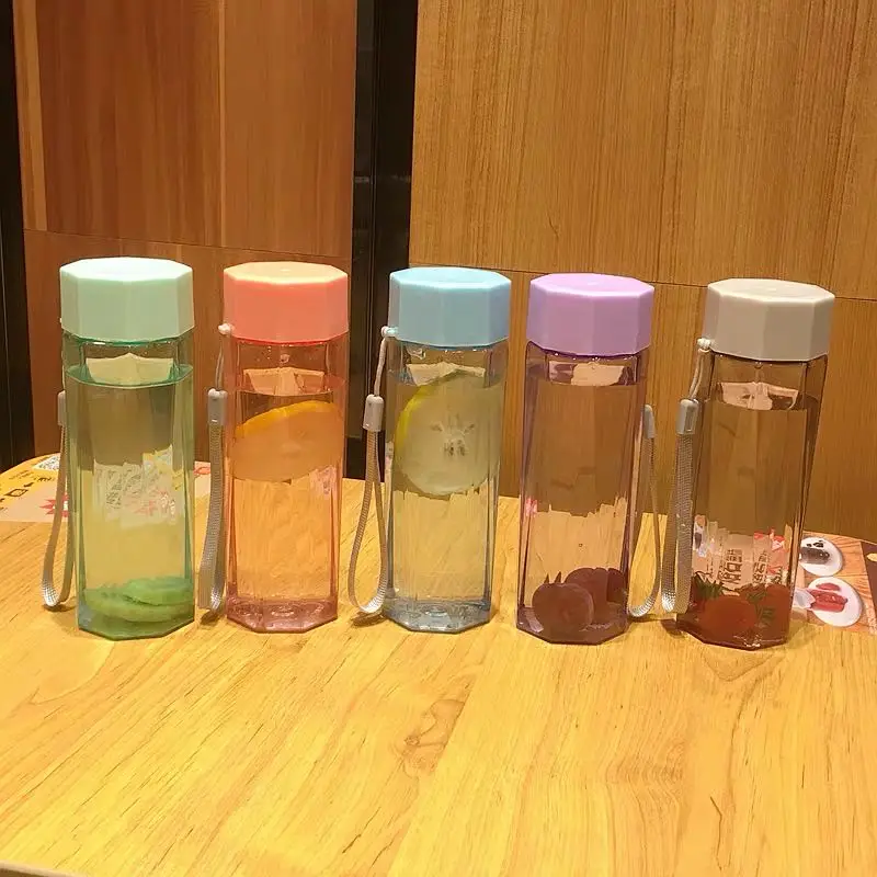 Пластиковая бутылка для напитков квадратная портативная Милая без бисфенола А