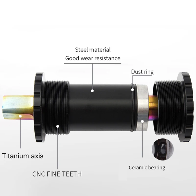 TWTOPSE керамические фотооси велосипедные нижние кронштейны для фотовспышки BB68 BC1.37