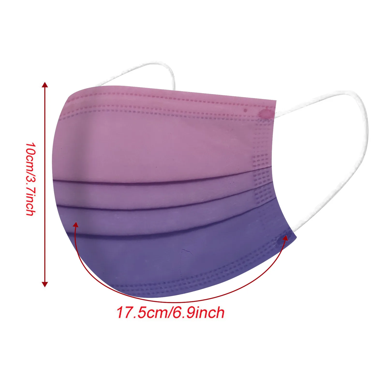 

Gradient Printed Face Mask 3ply Masks Disposable Adult Mouth Mask For Face Care Mascarillas Mascara Masques Mouth Cap 50pc