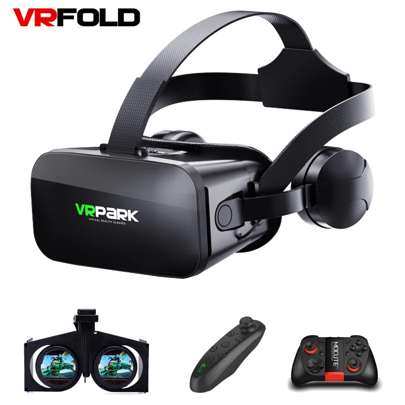 VRPARK J20 3D очки виртуальной реальности очки 3 D очки гарнитура шлем для iPhone Android игры смартфон с контроллерами