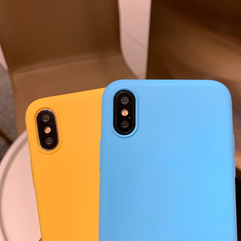 For Apple iPhone 5 5s SE 6 6s 7 8 Plus 11 Pro 10 X XR Xs Max Original Candy Macarons Color Matte Soft TPU Silicone Case Cover |