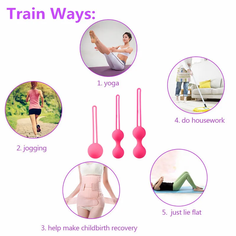 Силиконовый смарт-Кегель шары влагалище затянуть Упражнения Массаж Секс игрушки