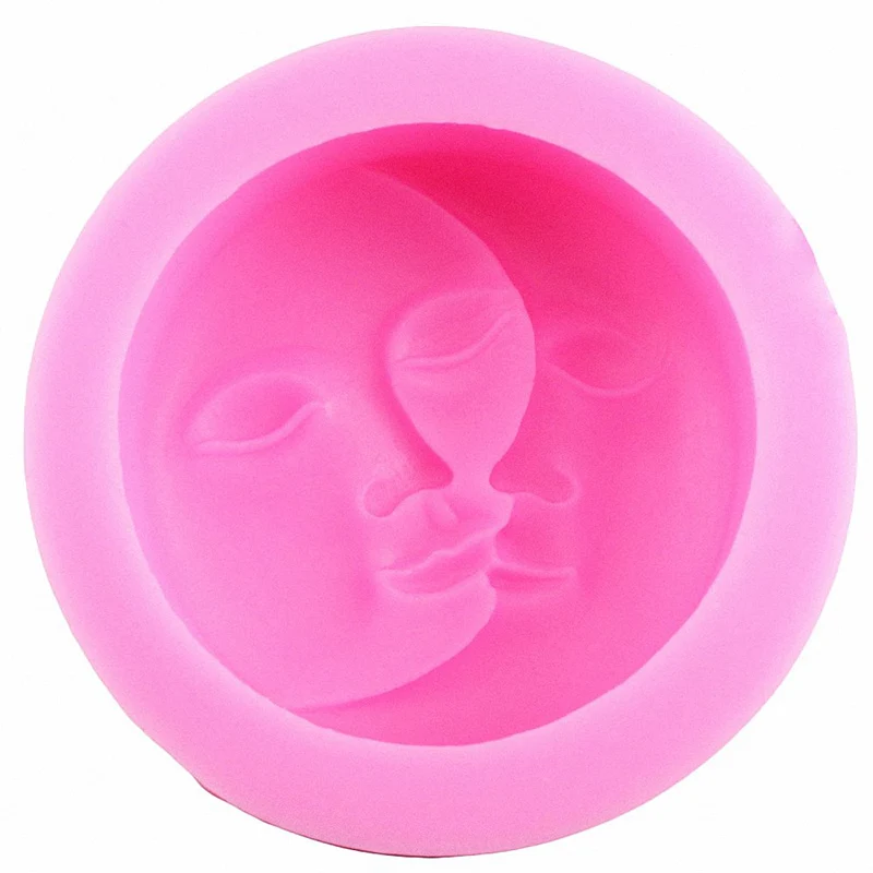 Sun and Moon Face Soap Mold Silicone Molds for Handmade Making Bath Bomb Lotion Bar | Дом и сад