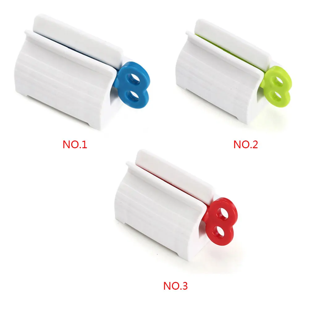 

3 Colors Home Plastic Toothpaste Tube Squeezer Easy Dispenser Tube Squeezer Facial Cleanser Press Rolling Holder for Kids