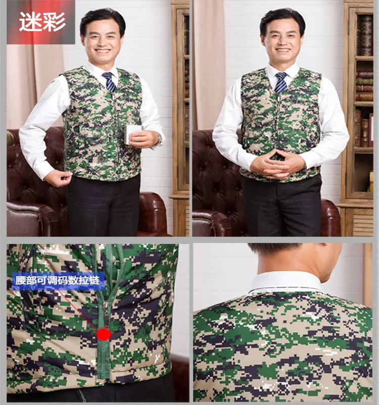 

Men Autumn Winter USB Charging Heating Vest Smart Electric Heating Vest Warm Vest 5 Zone Heating Coat Washable Thermal