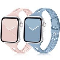 slim sport strap for apple watch band 45mm40mm44mm38mm42mm41mm accessories silicone watchband correa bracelet iwatch 34 5 se 6 7
