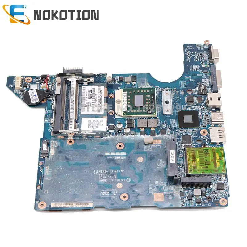 Материнская плата NOKOTION 575575 001 NBW20 для ноутбука HP DV4 DDR2 материнская разъем fs1