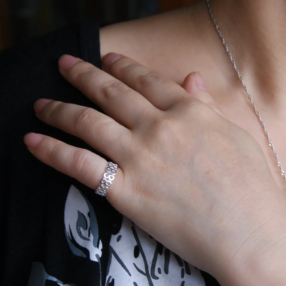 Летние 925 серебряное кольцо для женщин простой оригинальный серебристый