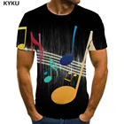 KYKU бренд музыка футболка для мужчин Примечание Забавные футболки вечерние футболки 3d красочный аниме одежда Светящиеся в темноте, для подростков с коротким рукавом в стиле хип-хоп классные Стиль