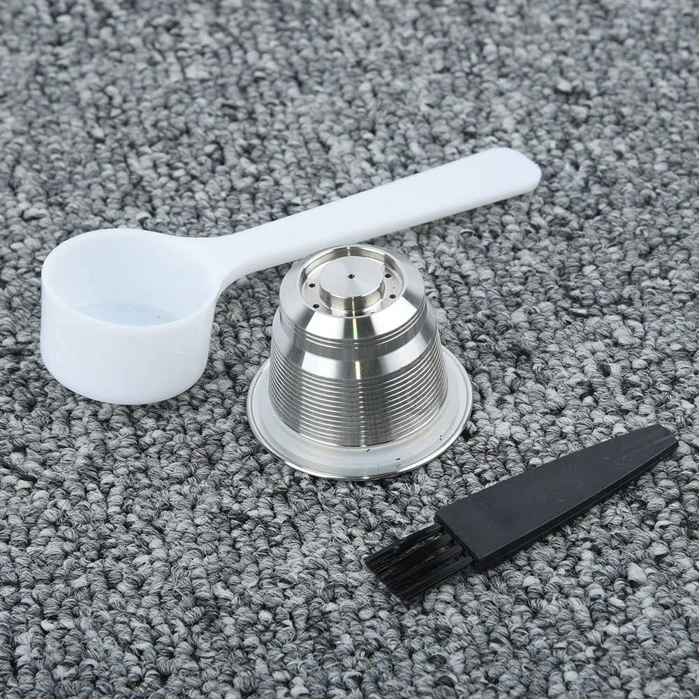 

Refillable Coffee Capsule Cup Filter Pods Brush Fit For Nespresso Series Hot