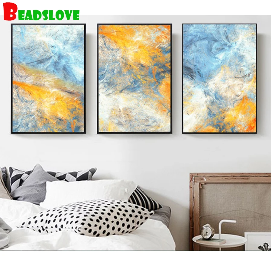 

3 шт./комплект, алмазная вышивка «абстрактное искусство»