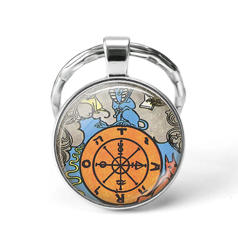 Брелок ручной работы в стиле ретро с компасом подвеской-компасом из стекла