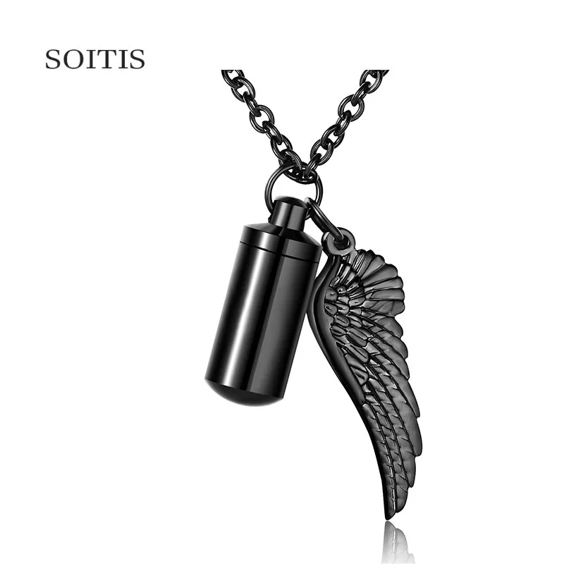 SOITIS подвеска в виде большого Ангельского крыла черного цвета декоративный