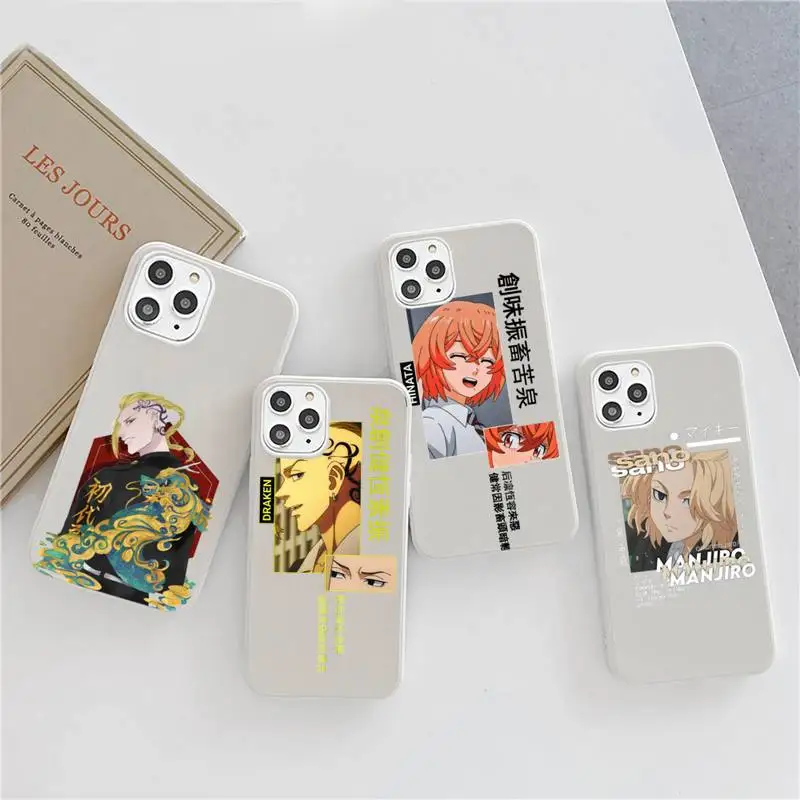 

mikey Tokyo Revengers anime Phone Case Candy Color for iPhone 6 7 8 11 12 s mini pro X XS XR MAX Plus