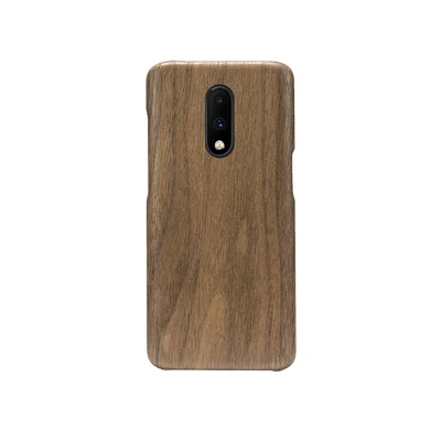 Натуральный Деревянный чехол для телефона для Oneplus 7 7 Pro 7Pro Чехол черный палисандр/Черный лед дерево оболочка(настоящее дерево) 1+ 7 Pro - Color: Walnut