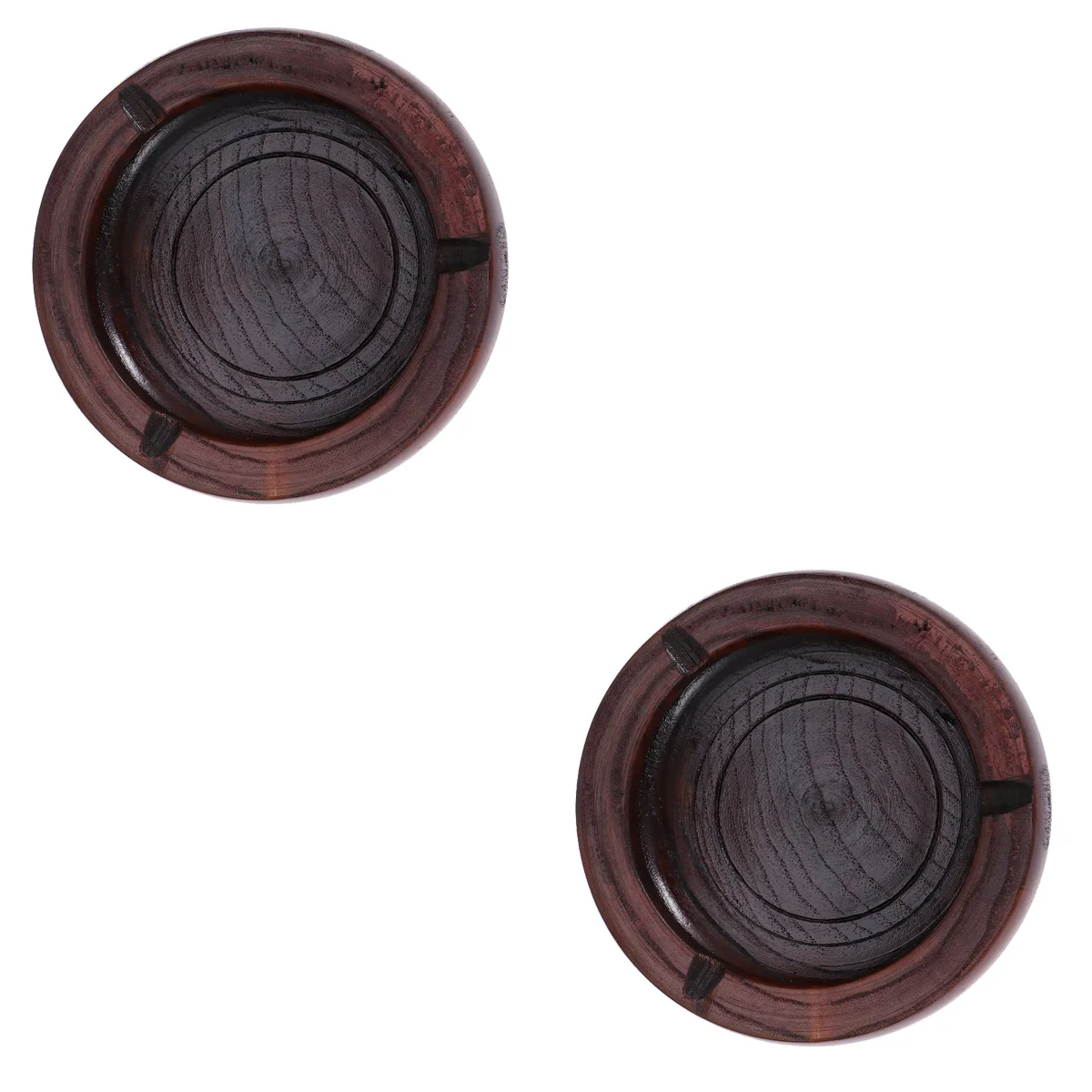 

2pcs Creative Ashtray Wood Craft Home Decoration Ornaments Bar Decoration Smoking Room Accessories (9.5*9.5*4.3cm)