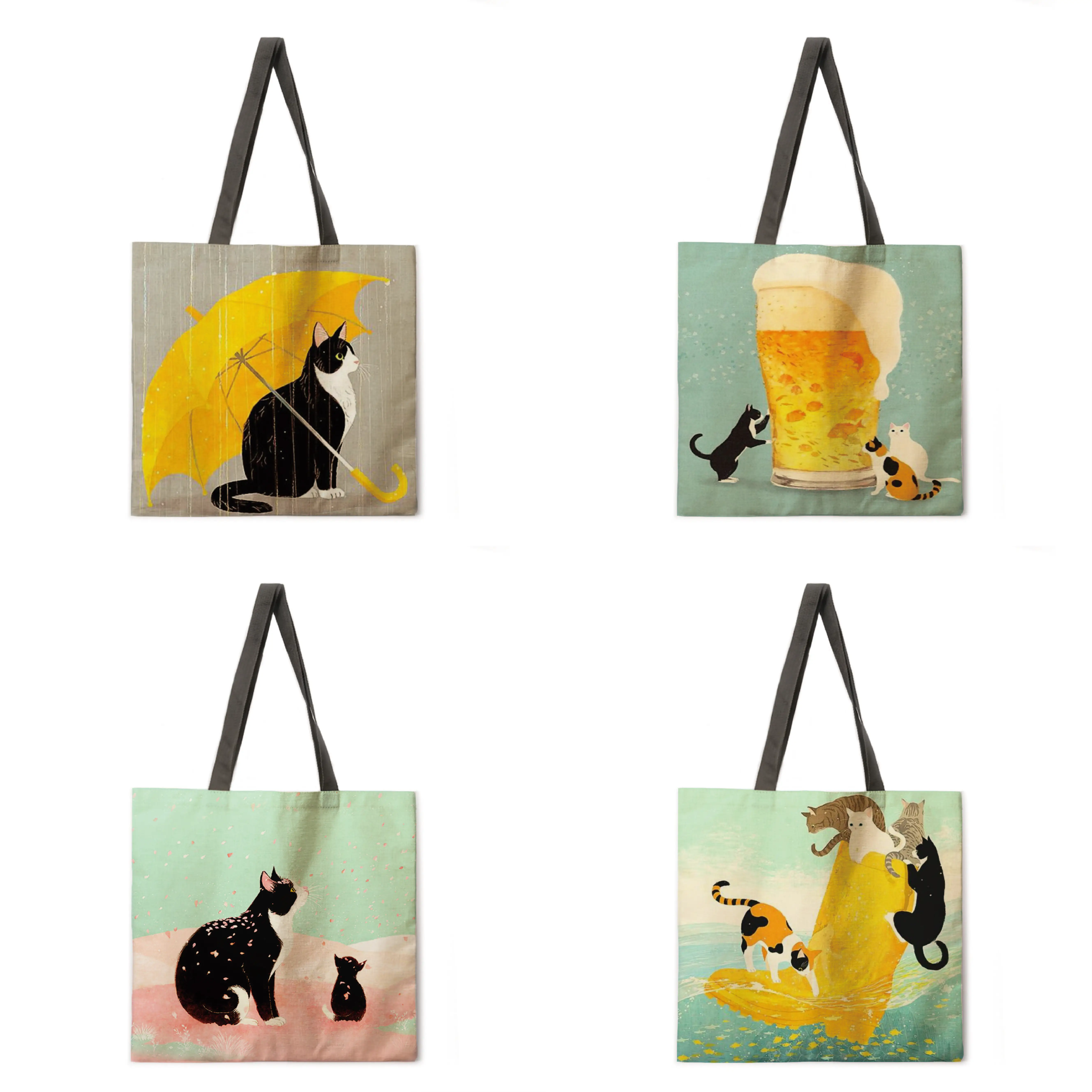 Озорная кошка дамские сумки на плечо уличные пляжные модные для покупок| |