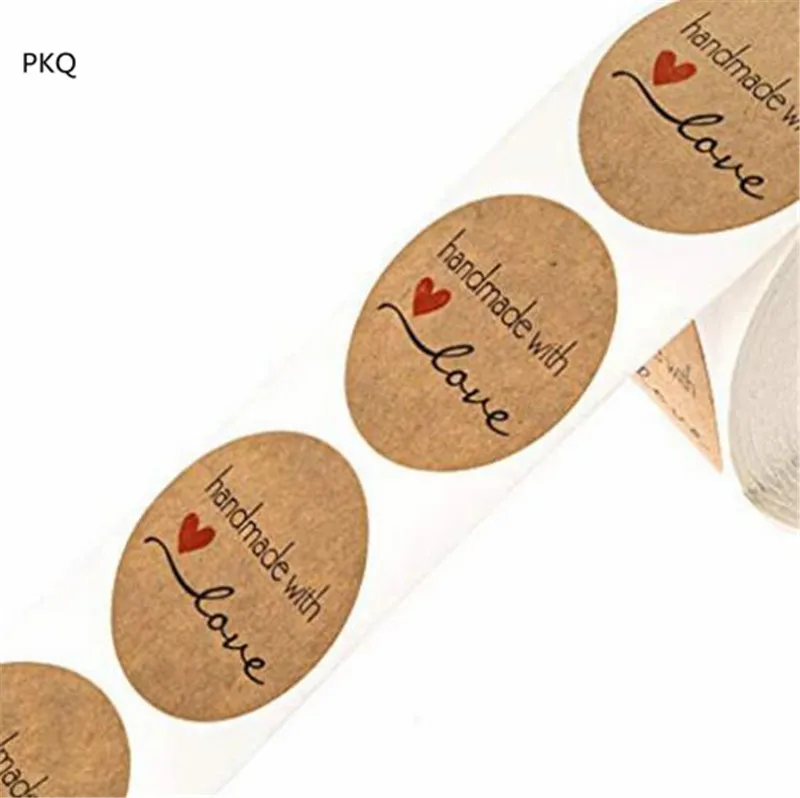 Round diameter 2.5cm 100 шт./лот, Круглый винтажный крафт-стикер, спасибо, сделай сам, многофункциональная клейкая упаковка, уплотнительная этикетка, наклейка, Подарочная наклейка s - Цвет: Round diameter 2.5cm