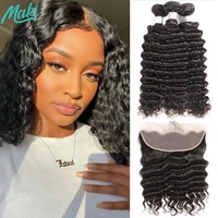 long deep curly bundles with frontal human hair lace frontal brazilian extension 3 4 bundles with frontal deep wave remy 26 30