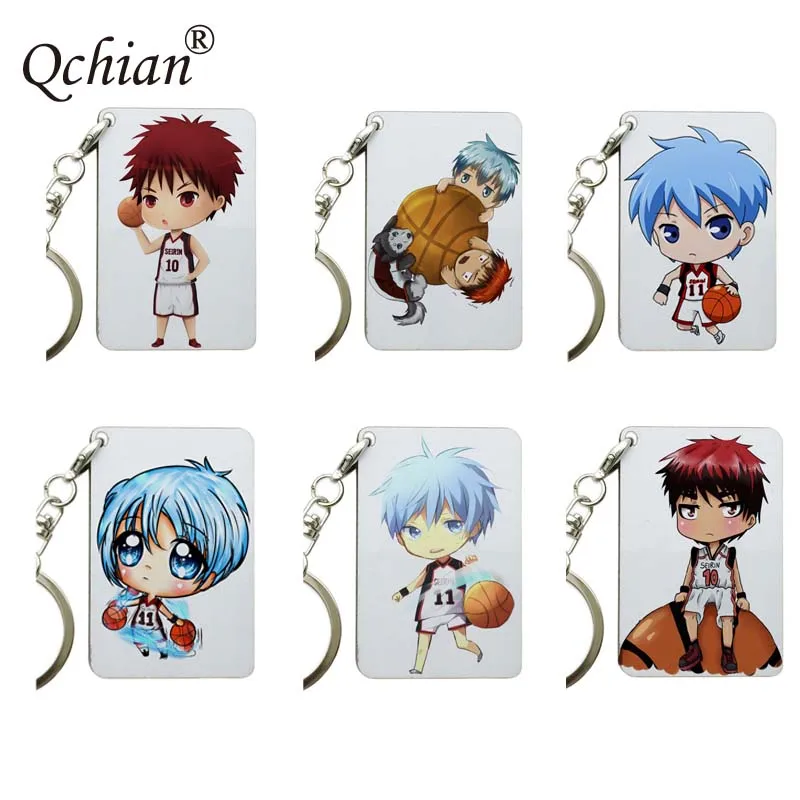 Аниме Kuroko No Basuke деревянный брелок Подвеска Кошелек сумка студенческая Украшение