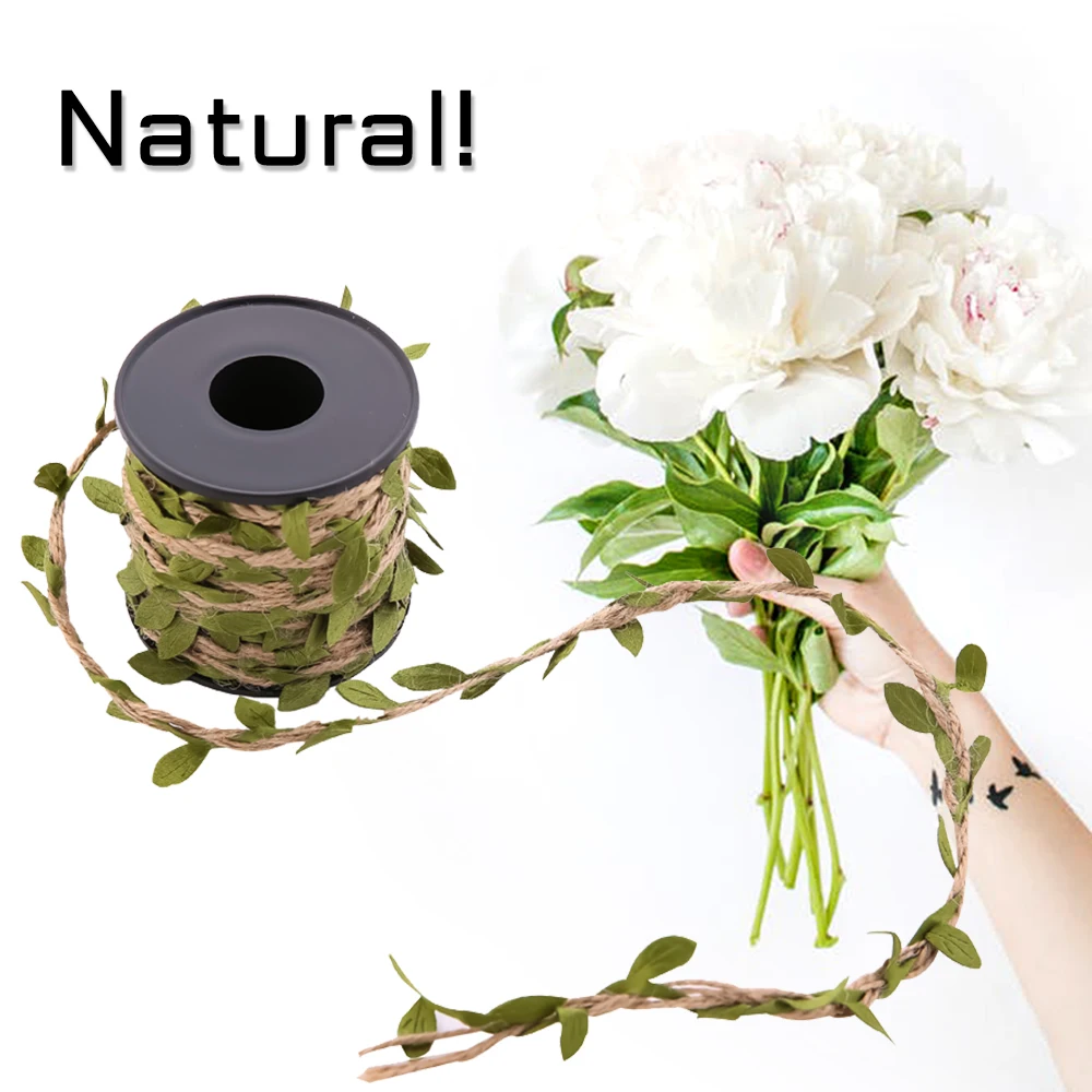 10 м/лот Искусственный лист натуральный гессийский джутовый шпагат веревка