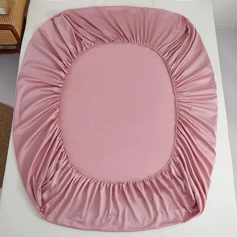 Простыня однотонная из 100% хлопка 1 шт. наматрасник на резиновой ленте простыня с