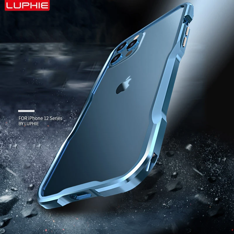 Luphie металлический бампер для iPhone 12 11 PRO MAX MINI XS XR SE 2020 7 8 Plus роскошный алюминиевый