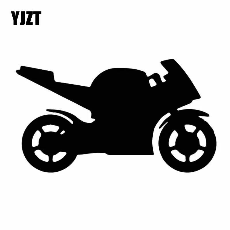 Красивые силуэты мотоцикла YJZT 14 7 см * 8 4 Ослепительная Виниловая наклейка с