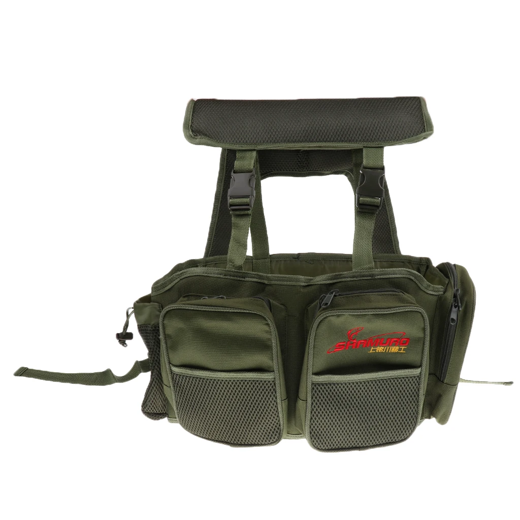 

Canvas Seat Box Fishing Backpack Fishing Tackle Seat Box Harness