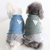 cat dog pajamas jumpsuits sweatshirt pet dog clothes warm cotton cat hoodies clothing for dogs puppy teddy