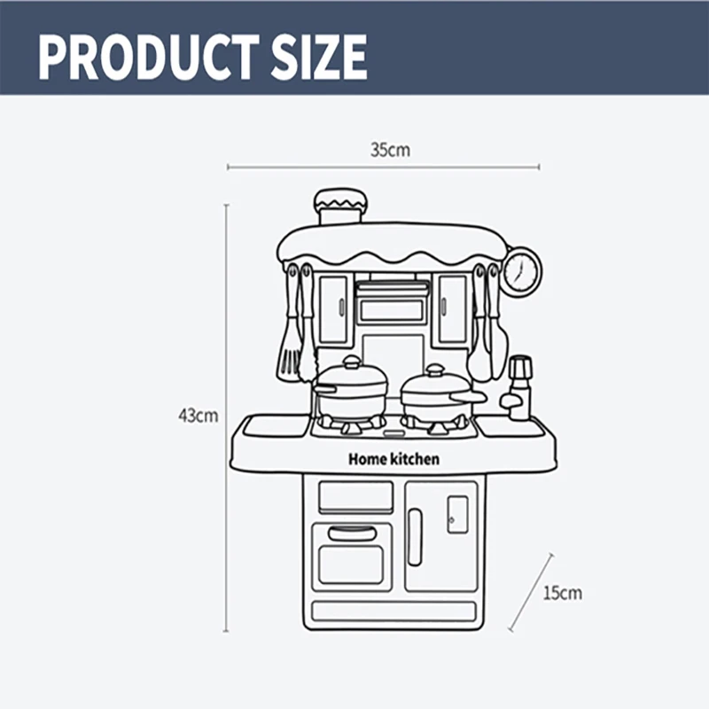 Пластиковая игрушка для ролевых домиков большая кухонная имитация развивающие