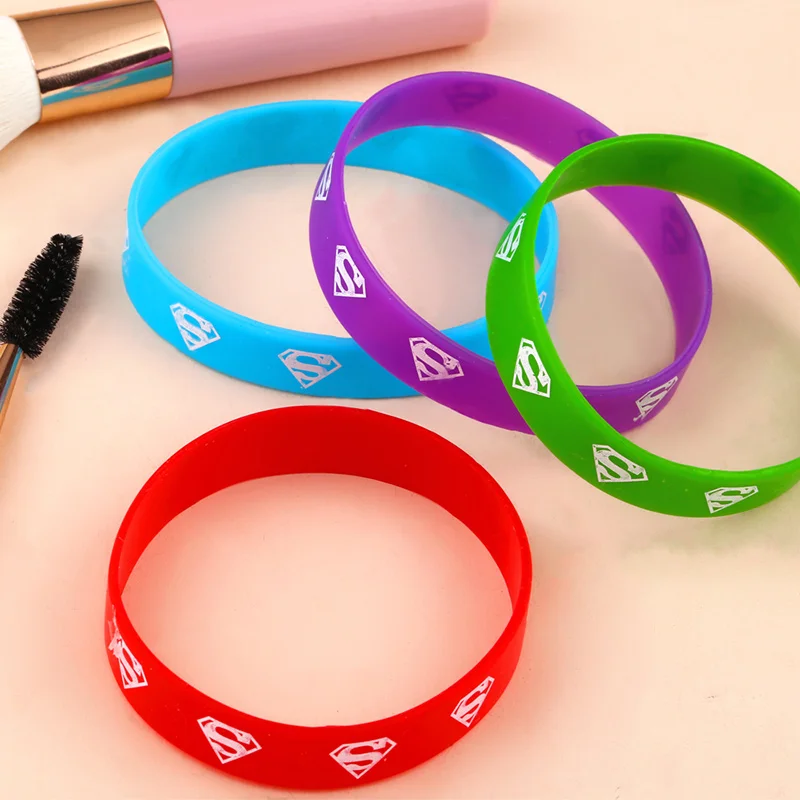 10 шт. супер человек яркий на заказ силиконовый браслет для детей взрослых Спорт