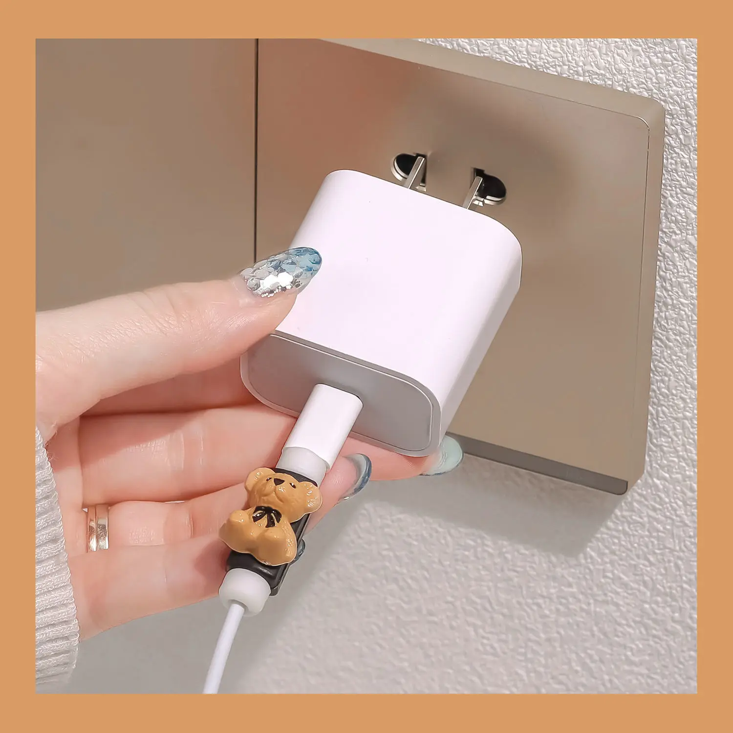 Милая защита кабеля с мультяшными животными для Iphone Usb-кабель держатель зажим