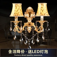 european luxury golden crystal wall lamp living room background wall corridor bedroom french creative alloy wall lamp