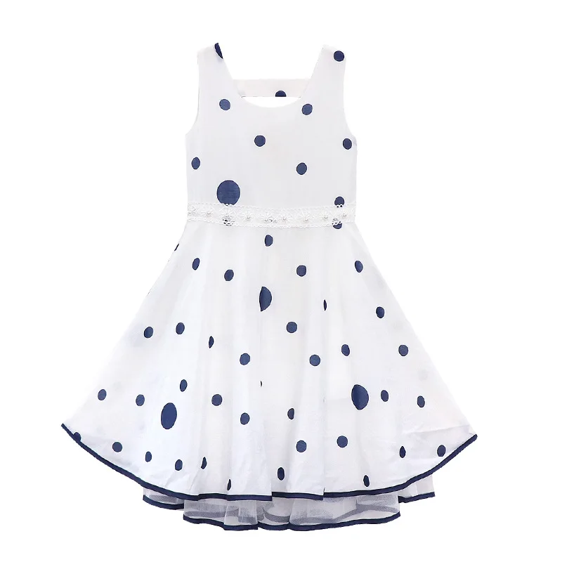 

2019 summer girls Princess Dress brand Birthday party fashion Elastic Maxi dress Cotton kid children clothing toddler clothes