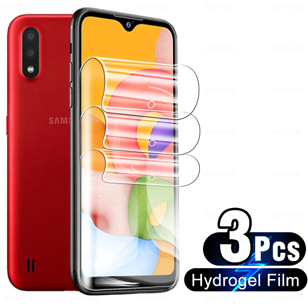 

3 шт полная Защита экрана для Samsung Galaxy A01 A0 A 0 1 01 Core M01 задняя Гидрогелевая пленка не защитное закаленное стекло
